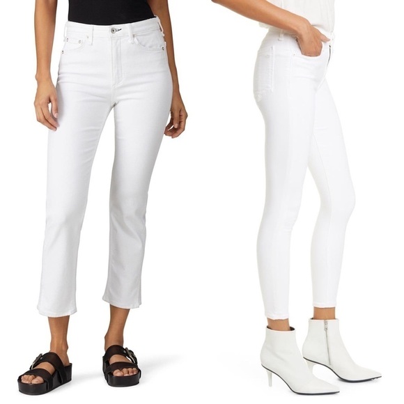 RAG & BONE High Waist Skinny Jeans Cropped Ankle Slit Stretch Cigarette Pant 28 - Picture 5 of 12